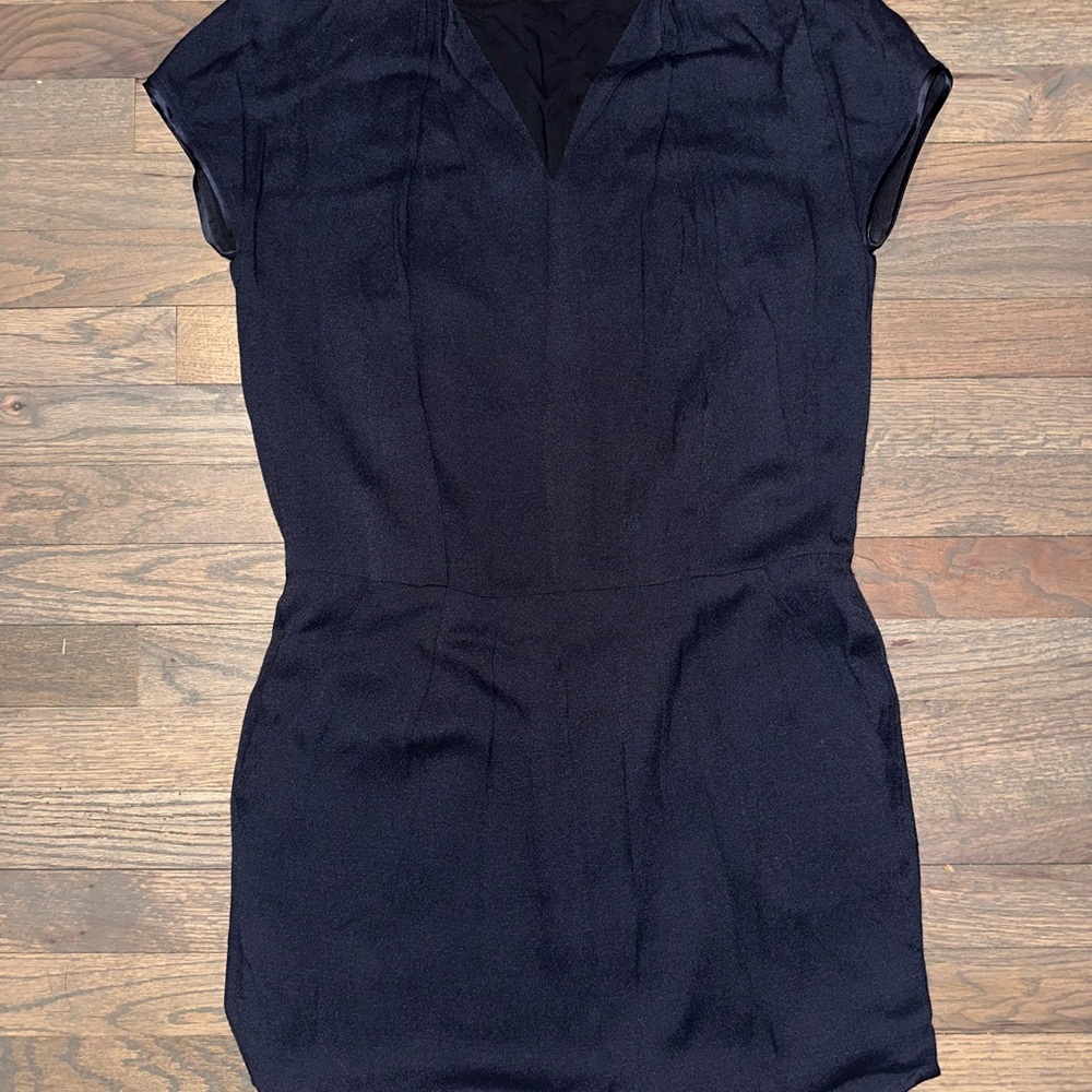 Comptoir Des Cotonniers Black V-Neck Dress